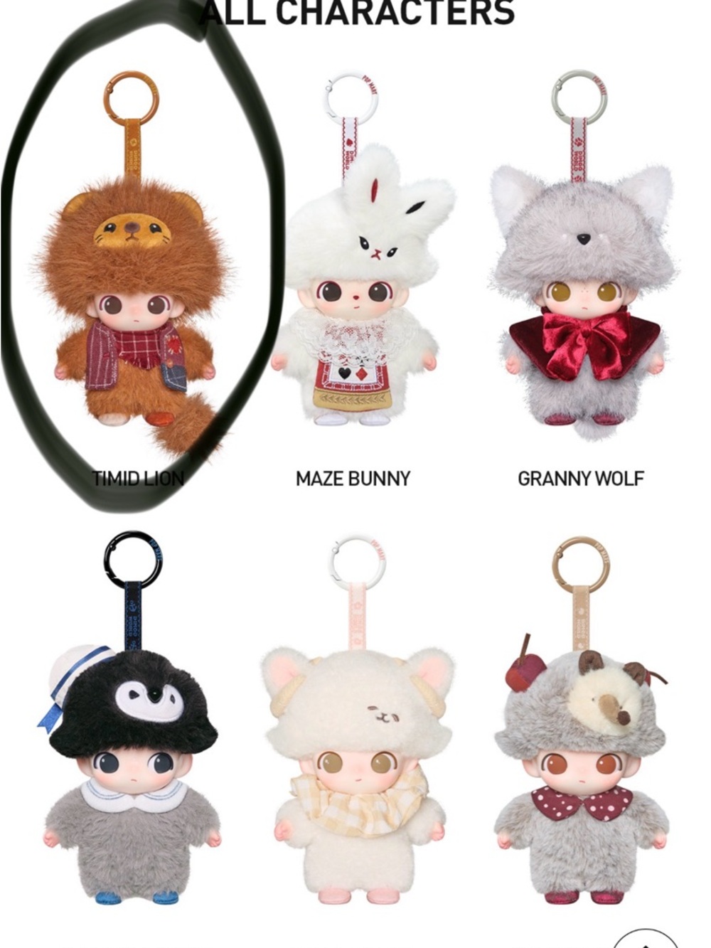 Timid Lion Plush Keychain - Dimoo Secret Theatre Club
